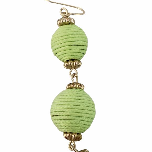 2 FOR $5 SALE New Green Bon Bon Fish Hook Earrings 3.5 Inches Long - Picture 4 of 7